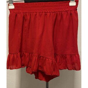 ing Jrs./Womens Size S Skort Red 24X15 Ruffle Hem